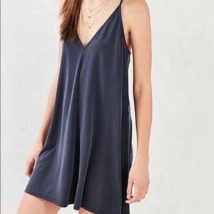 Silence + Noise Navy Slip Dress